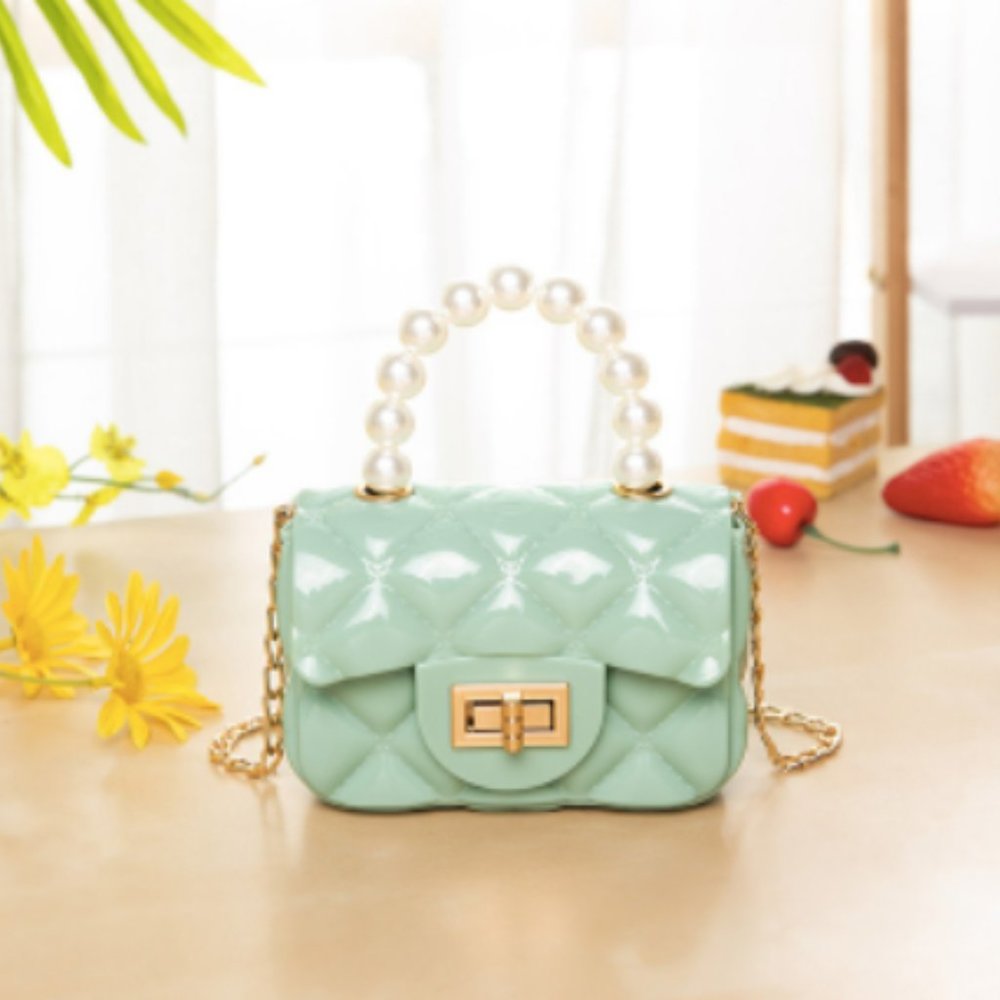 NWT PVC Quilted Mini Micro Purse